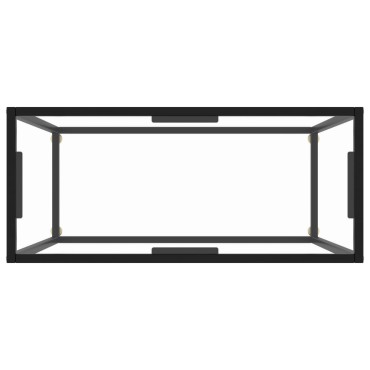 vidaXL Τραπέζι Κονσόλα Διαφανές 80x35x75cm από Ψημένο Γυαλί 1 τεμ.
