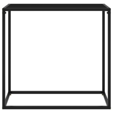 vidaXL Τραπέζι Κονσόλα Μαύρο 80x35x75cm από Ψημένο Γυαλί 1 τεμ.