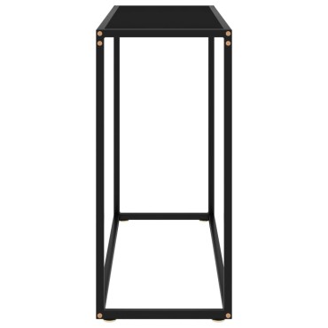 vidaXL Τραπέζι Κονσόλα Μαύρο 80x35x75cm από Ψημένο Γυαλί 1 τεμ.