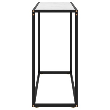 vidaXL Τραπέζι Κονσόλα Λευκό 80x35x75cm από Ψημένο Γυαλί 1 τεμ.