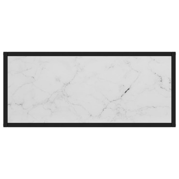vidaXL Τραπέζι Κονσόλα Λευκό 80x35x75cm από Ψημένο Γυαλί 1 τεμ.