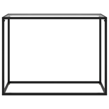 vidaXL Τραπέζι Κονσόλα Διαφανές 100x35x75cm από Ψημένο Γυαλί 1 τεμ.