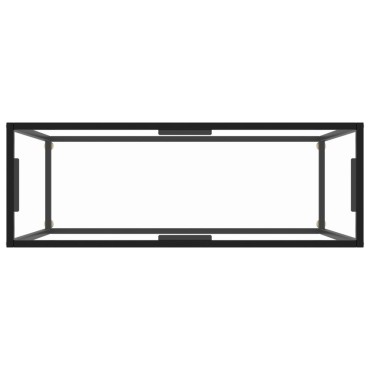 vidaXL Τραπέζι Κονσόλα Διαφανές 100x35x75cm από Ψημένο Γυαλί 1 τεμ.