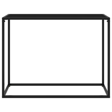 vidaXL Τραπέζι Κονσόλα Μαύρο 100x35x75cm από Ψημένο Γυαλί 1 τεμ.