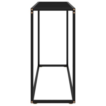 vidaXL Τραπέζι Κονσόλα Μαύρο 100x35x75cm από Ψημένο Γυαλί 1 τεμ.
