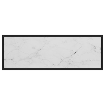 vidaXL Τραπέζι Κονσόλα Λευκό 100x35x75cm από Ψημένο Γυαλί 1 τεμ.