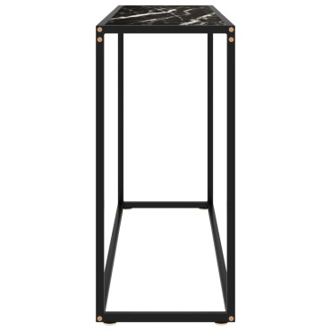 vidaXL Τραπέζι Κονσόλα Μαύρο 100x35x75cm από Ψημένο Γυαλί 1 τεμ.