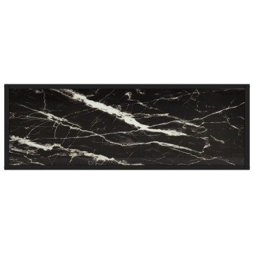 vidaXL Τραπέζι Κονσόλα Μαύρο 100x35x75cm από Ψημένο Γυαλί 1 τεμ.