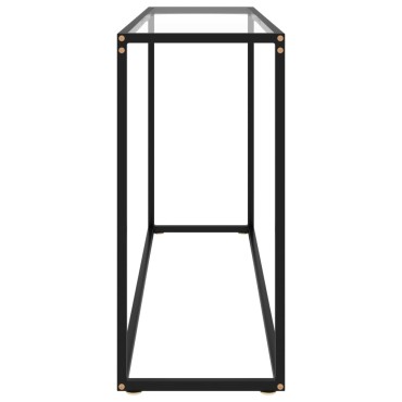vidaXL Τραπέζι Κονσόλα Διαφανές 120x35x75cm από Ψημένο Γυαλί 1 τεμ.
