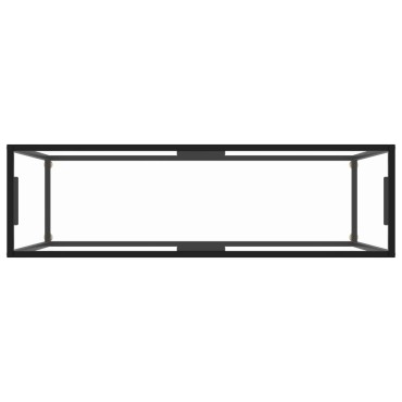 vidaXL Τραπέζι Κονσόλα Διαφανές 120x35x75cm από Ψημένο Γυαλί 1 τεμ.
