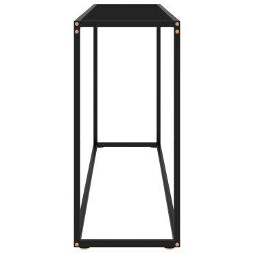 vidaXL Τραπέζι Κονσόλα Μαύρο 120x35x75cm από Ψημένο Γυαλί 1 τεμ.