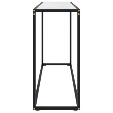 vidaXL Τραπέζι Κονσόλα Λευκό 120x35x75cm από Ψημένο Γυαλί 1 τεμ.