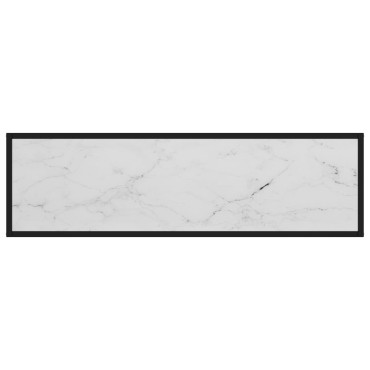 vidaXL Τραπέζι Κονσόλα Λευκό 120x35x75cm από Ψημένο Γυαλί 1 τεμ.