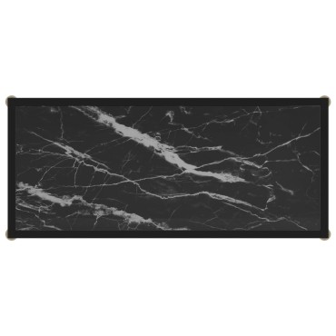 vidaXL Τραπέζι Κονσόλα Μαύρο 80x35x75cm από Ψημένο Γυαλί 1 τεμ.