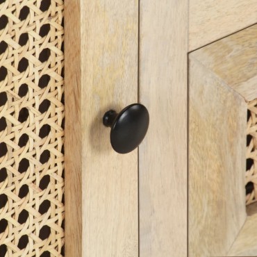 vidaXL Έπιπλο Τηλεόρασης 120x30x40cm Ξύλο Μάνγκο/Φυσικό Ζαχαροκάλαμο