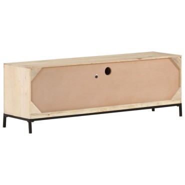 vidaXL Έπιπλο Τηλεόρασης 120x30x40cm Ξύλο Μάνγκο/Φυσικό Ζαχαροκάλαμο