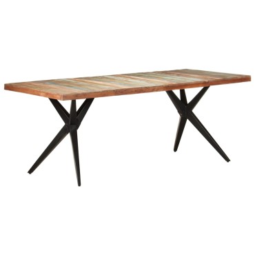 vidaXL Τραπεζαρία 200x90x76cm από Μασίφ Ανακυκλωμένο Ξύλο 1 τεμ.