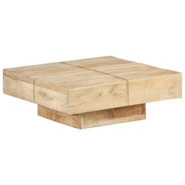 vidaXL Τραπεζάκι Σαλονιού 80x80x28cm από Μασίφ Ξύλο Μάνγκο 1 τεμ.