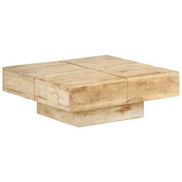 vidaXL Τραπεζάκι Σαλονιού 80x80x28cm από Μασίφ Ξύλο Μάνγκο 1 τεμ.