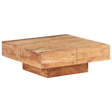 vidaXL Τραπεζάκι Σαλονιού 80x80x28cm από Μασίφ Ξύλο Ακακίας 1 τεμ.