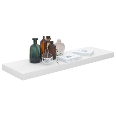 vidaXL Ράφια Τοίχου Γυαλιστερά Άσπρα 2 τεμ. 80x23,5x3,8cm MDF
