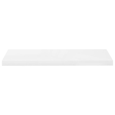 vidaXL Ράφια Τοίχου Γυαλιστερά Άσπρα 2 τεμ. 80x23,5x3,8cm MDF
