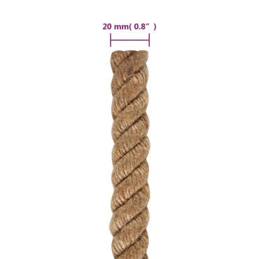 vidaXL Σχοινί 20 χιλ. / 250 μ. από 100% Γιούτα