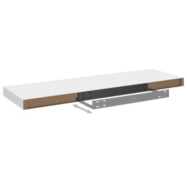 vidaXL Ράφι Τοίχου Άσπρο 80x23,5x3,8cm από MDF 1 τεμ.