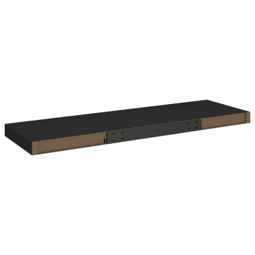 vidaXL Ράφι Τοίχου Μαύρο 80x23,5x3,8cm MDF 1 τεμ.