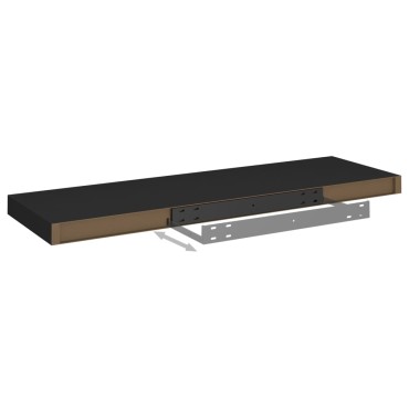vidaXL Ράφια Τοίχου 2 τεμ. Μαύρα 80x23,5x3,8cm MDF