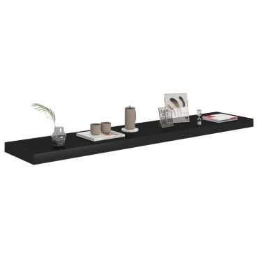 vidaXL Ράφι Τοίχου Μαύρο 120x23,5x3,8cm MDF 1 τεμ.