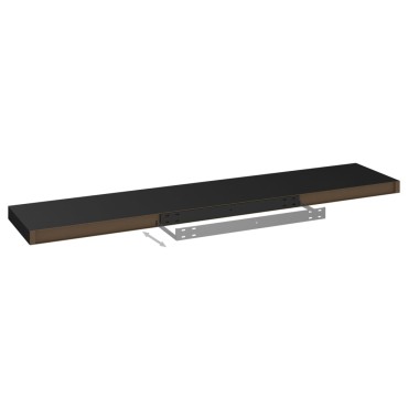 vidaXL Ράφι Τοίχου Μαύρο 120x23,5x3,8cm MDF 1 τεμ.