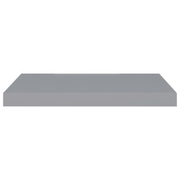 vidaXL Ράφι Τοίχου Γκρι 60x23,5x3,8cm MDF 1 τεμ.