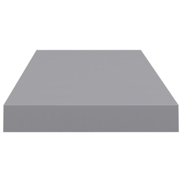 vidaXL Ράφι Τοίχου Γκρι 60x23,5x3,8cm MDF 1 τεμ.