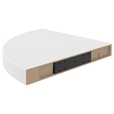 vidaXL Ράφι Τοίχου Γωνιακό Λευκό 35x35x3,8cm από MDF 1 τεμ.