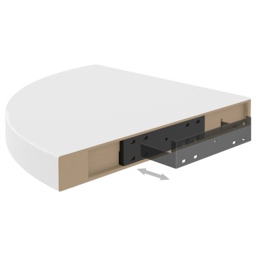 vidaXL Ράφι Τοίχου Γωνιακό Λευκό 35x35x3,8cm από MDF 1 τεμ.