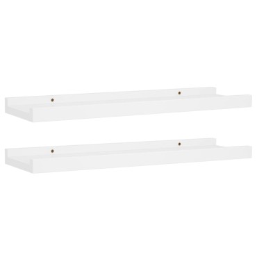 vidaXL Ράφια για Κορνίζες 2 τεμ. Λευκά 40x9x3cm από MDF
