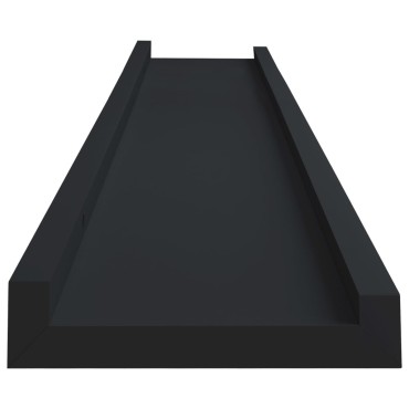 vidaXL Ράφια για Κορνίζες 2 τεμ. Μαύρα 80x9x3cm από MDF