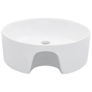 vidaXL Νιπτήρας με Οπή Υπερχείλισης Λευκός 36 x 13 εκ. Κεραμικός