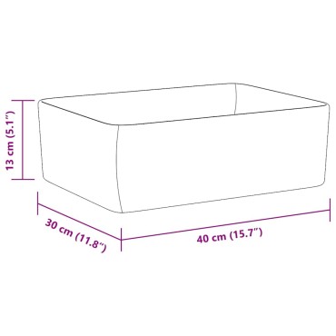 vidaXL Νιπτήρας Λευκός 40 x 30 x 13 εκ. Κεραμικός