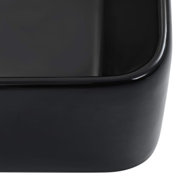 vidaXL Νιπτήρας Μαύρος 40 x 30 x 13 εκ. Κεραμικός