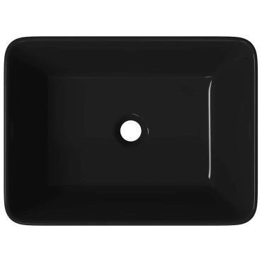 vidaXL Νιπτήρας Μαύρος 40 x 30 x 13 εκ. Κεραμικός