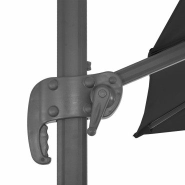 vidaXL Ομπρέλα Κρεμαστή Πρόβολος Ανθρακί 300x300εκ. με Ιστό Αλουμινίου