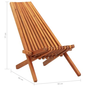 vidaXL Καρέκλες Lounge Εξ. Χώρου Πτυσσόμενες 2 τεμ. Μασίφ Ξύλο Ακακίας 58x95x77cm