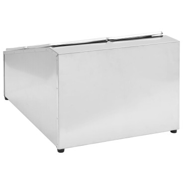 vidaXL Βάση για Λεκάνες Gastronorm με 4 Σκεύη GN 1/6 Ανοξείδωτο Ατσάλι
