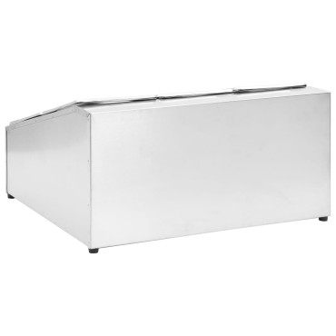 vidaXL Βάση για Λεκάνες Gastronorm με 6 Σκεύη GN 1/6 Ανοξείδωτο Ατσάλι