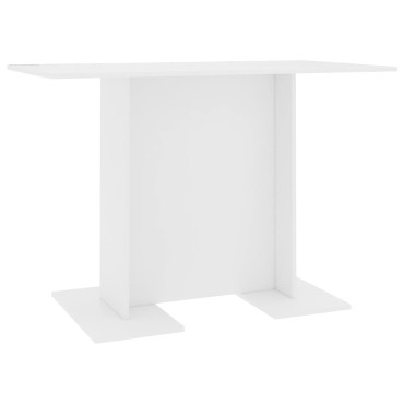 vidaXL Τραπεζαρία Λευκή 110x60x75cm από Επεξ. Ξύλο 1 τεμ.