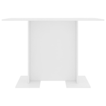 vidaXL Τραπεζαρία Λευκή 110x60x75cm από Επεξ. Ξύλο 1 τεμ.