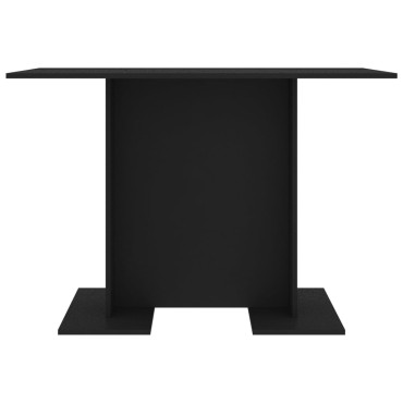 vidaXL Τραπεζαρία Μαύρη 110x60x75cm από Επεξ. Ξύλο 1 τεμ.