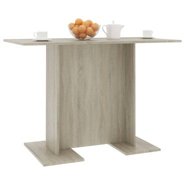 vidaXL Τραπεζαρία Sonoma Δρυς 110x60x75cm από Επεξ. Ξύλο 1 τεμ.